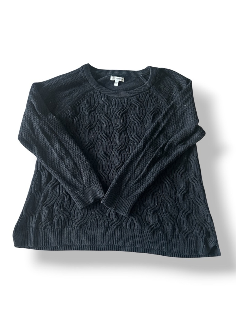 [Sonoma] Black Cable Knit Sweater